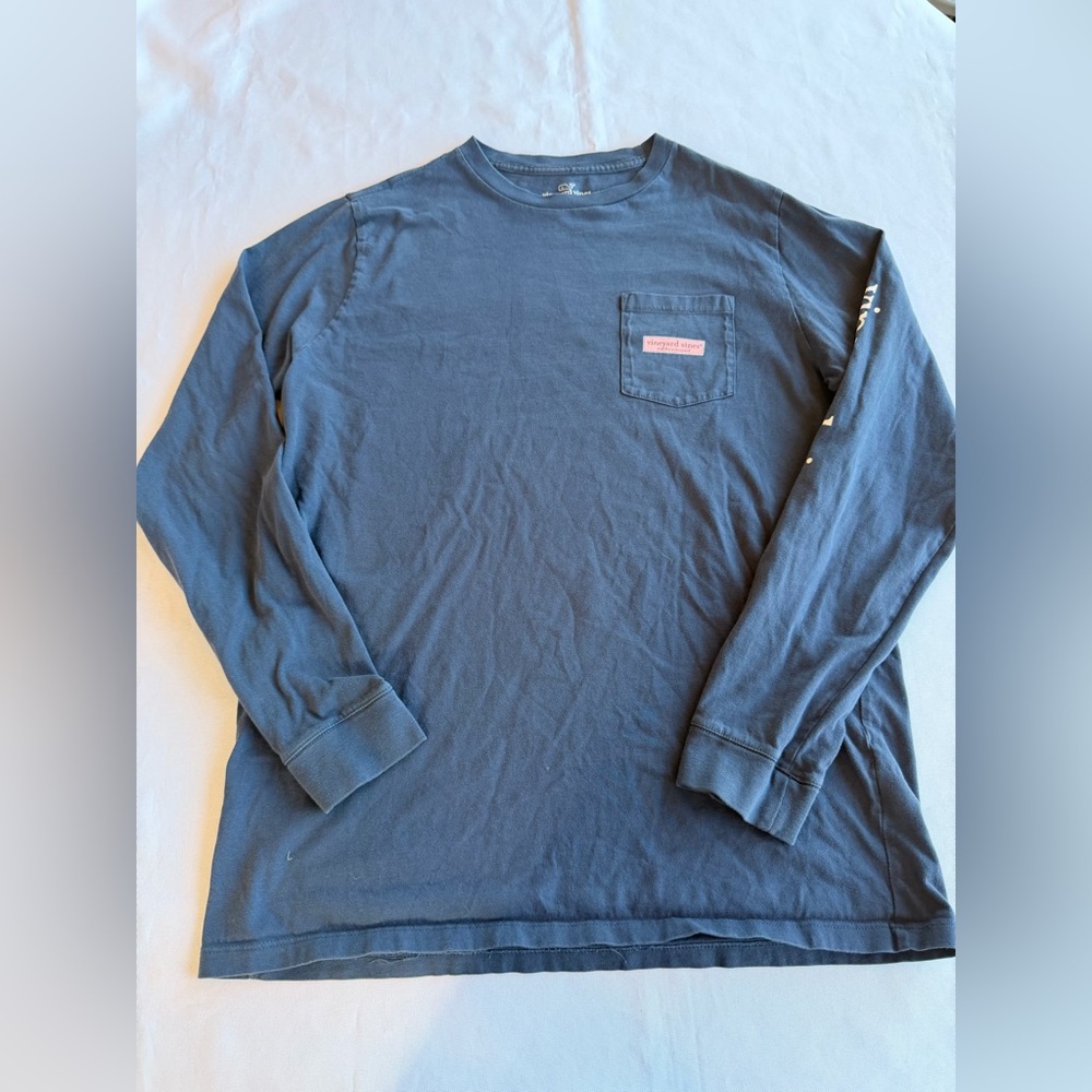 Vineyard Vines Kids Martha’s Vineyard Christmas Long Sleeve Tee Size XL